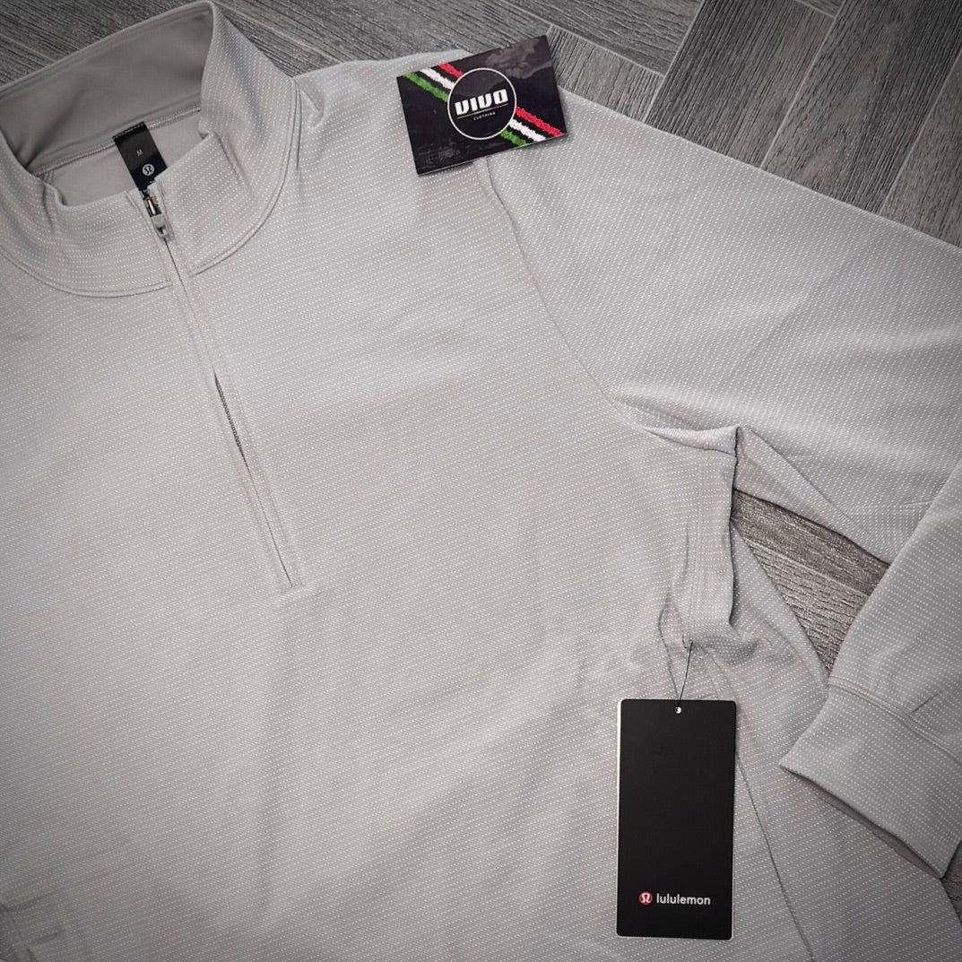 White Silver Drop Lululemon Reflective Knit Running Half Zip