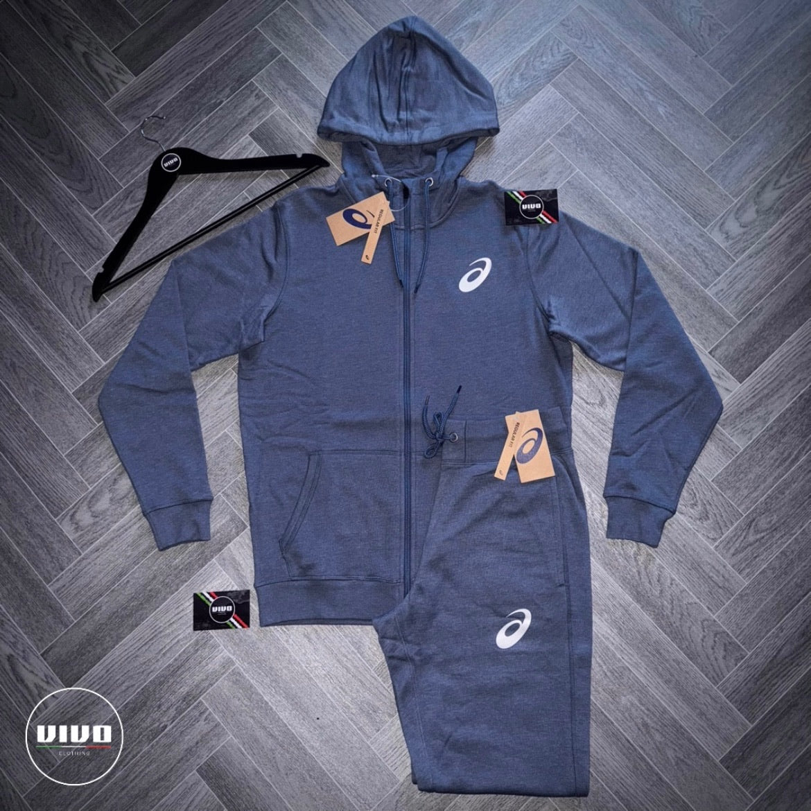 Asics Sport Knit Tracksuit - Grand Shark Heather