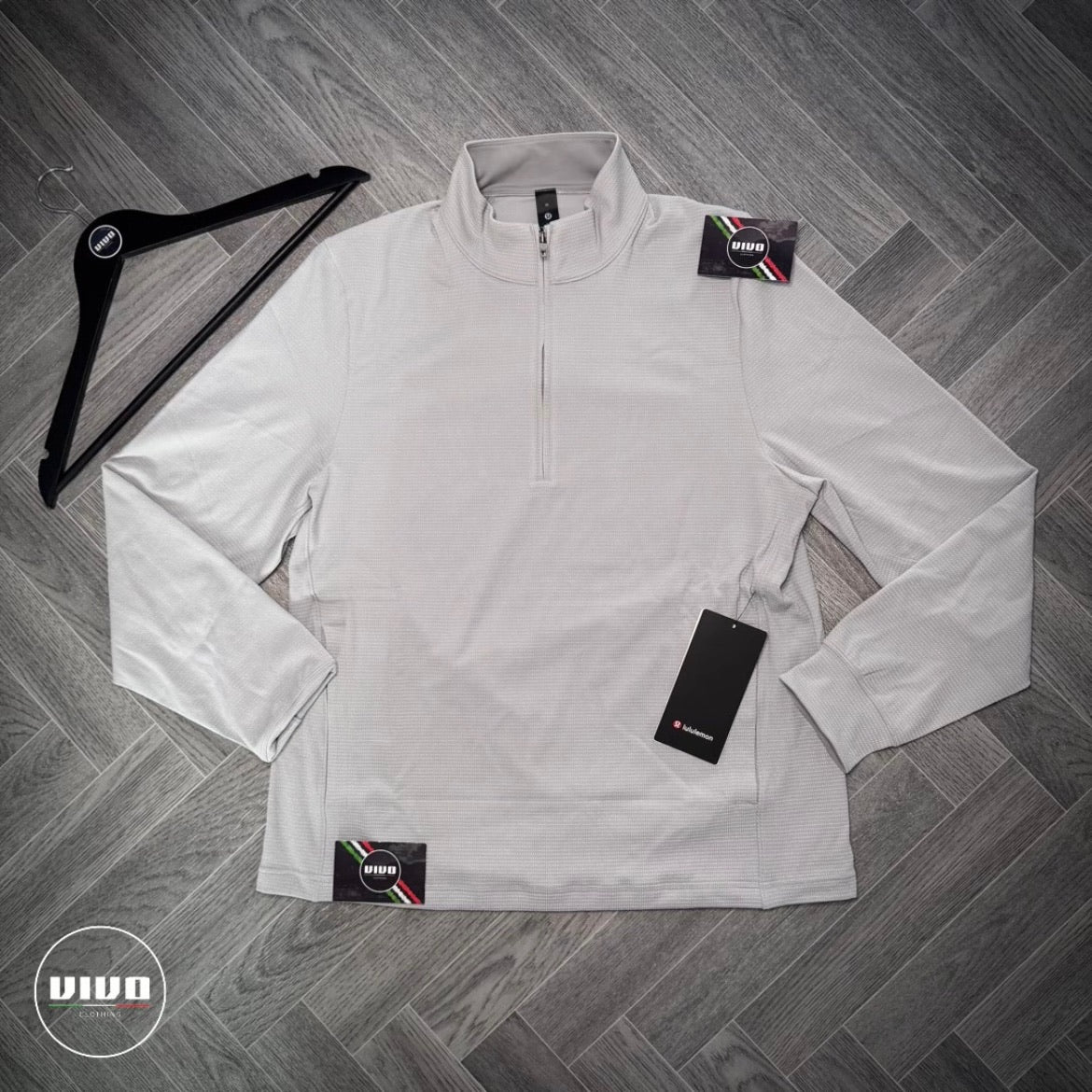 White Silver Drop Lululemon Reflective Knit Running Half Zip
