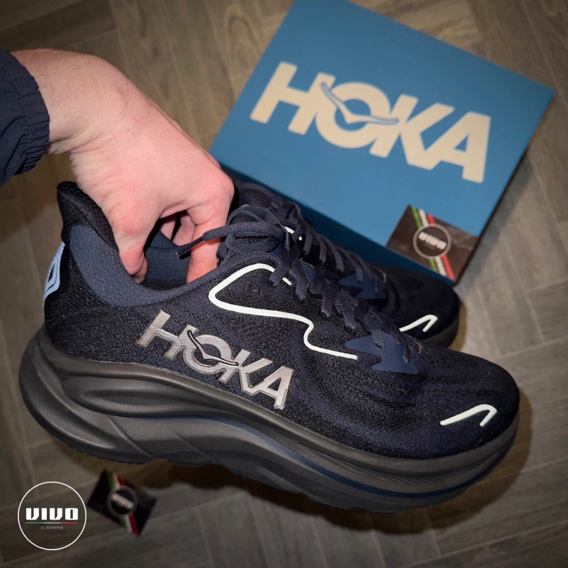 Varsity Navy/Black HOKA Clifton 10
