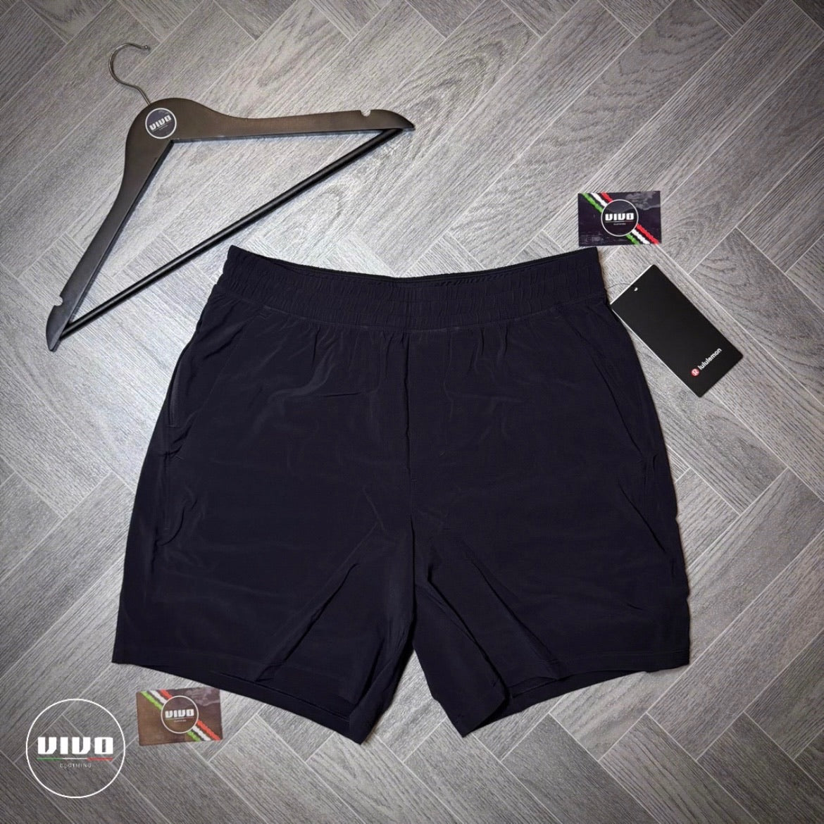 Black Lululemon Pace Breaker Lined Short 7 Inch