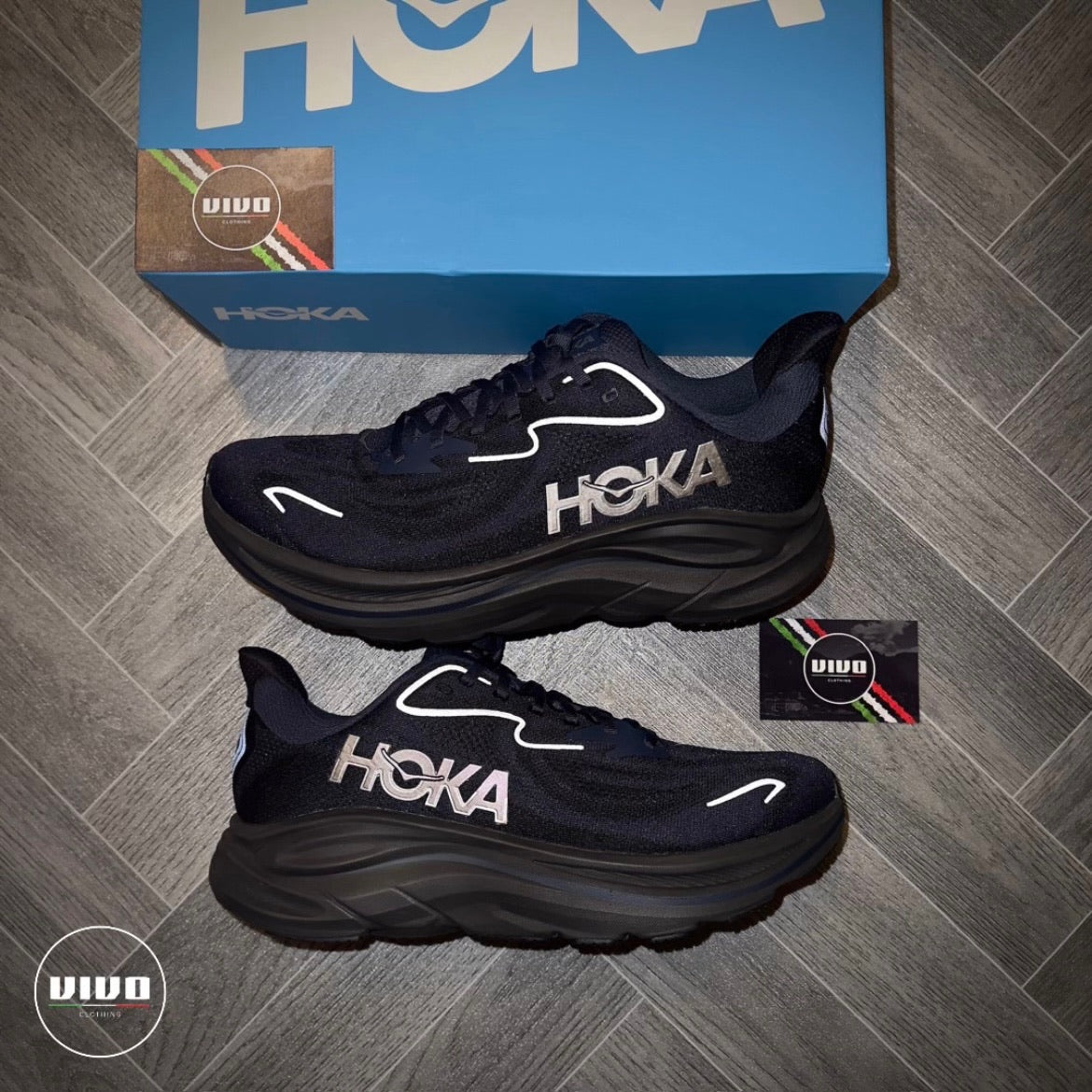 Varsity Navy/Black HOKA Clifton 10