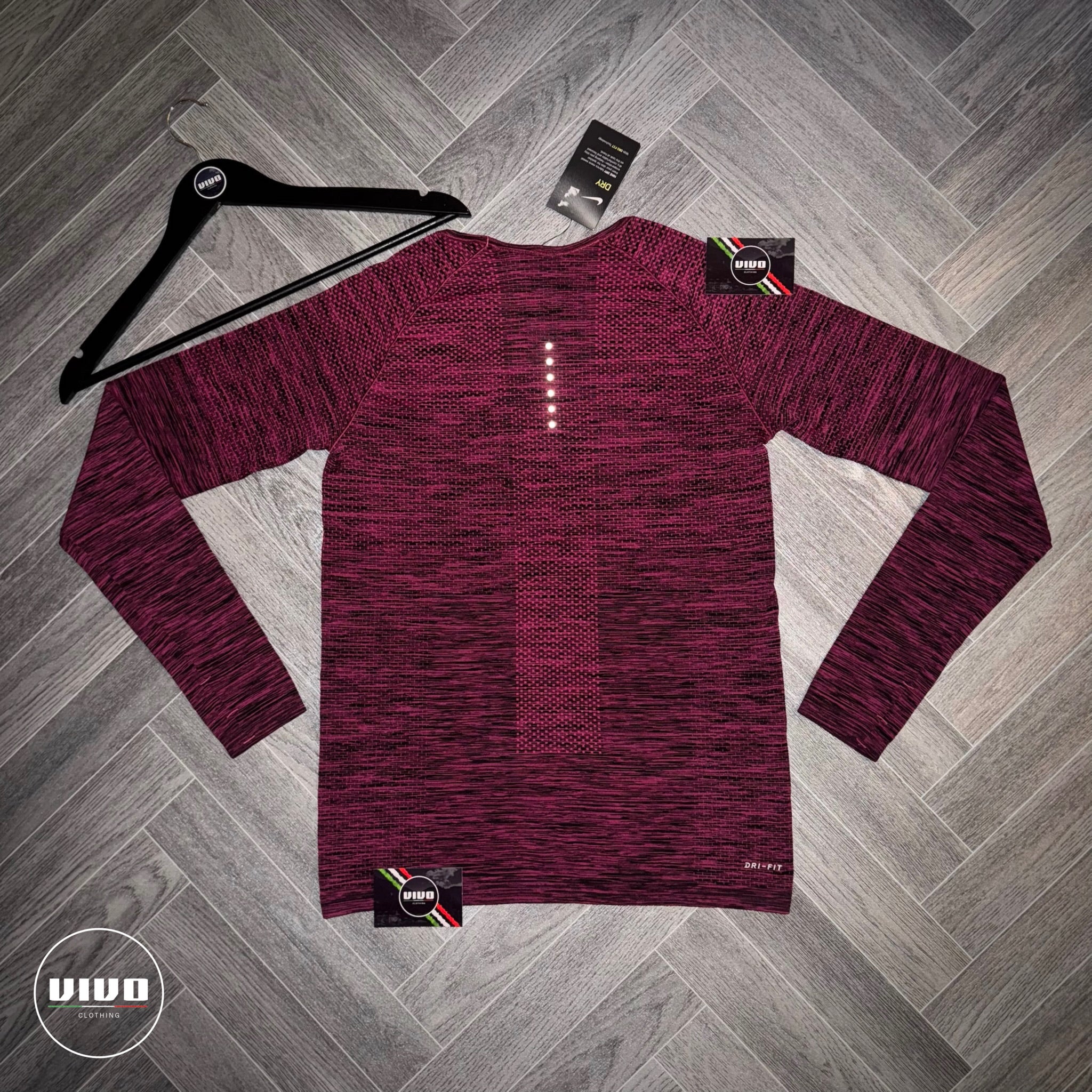 Purple Women's Nike 1.0 Long Sleeve Tech Knit