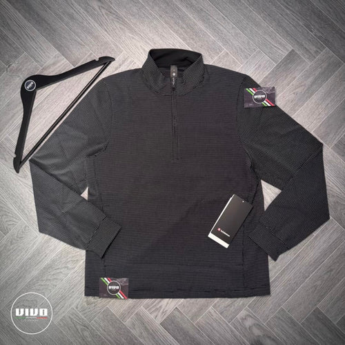 White Black Lululemon Reflective Knit Running Half Zip