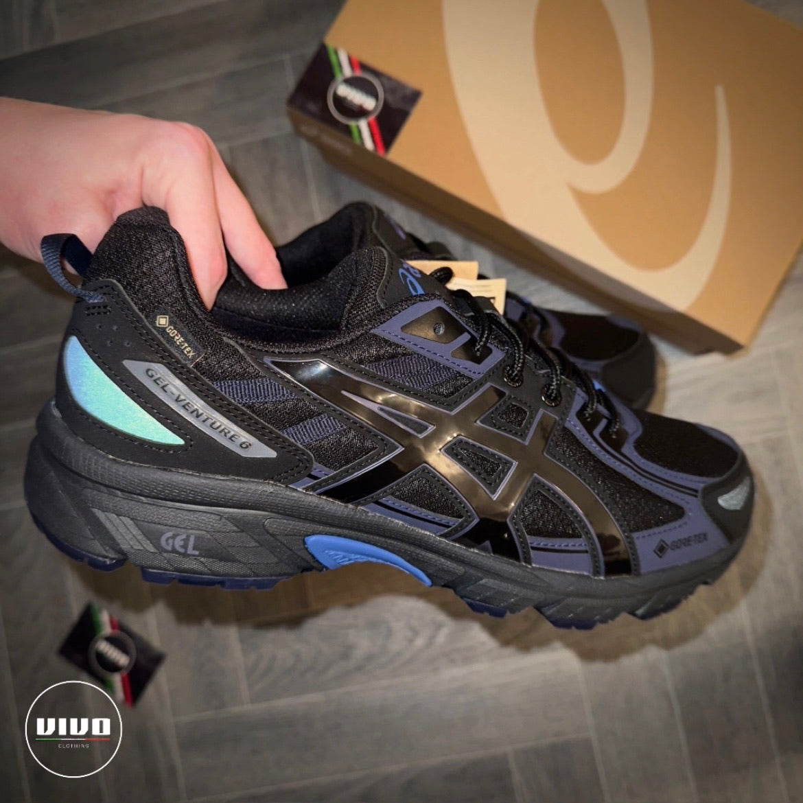 Illusion Blue/Black ASICS Gel-Venture 6 GTX