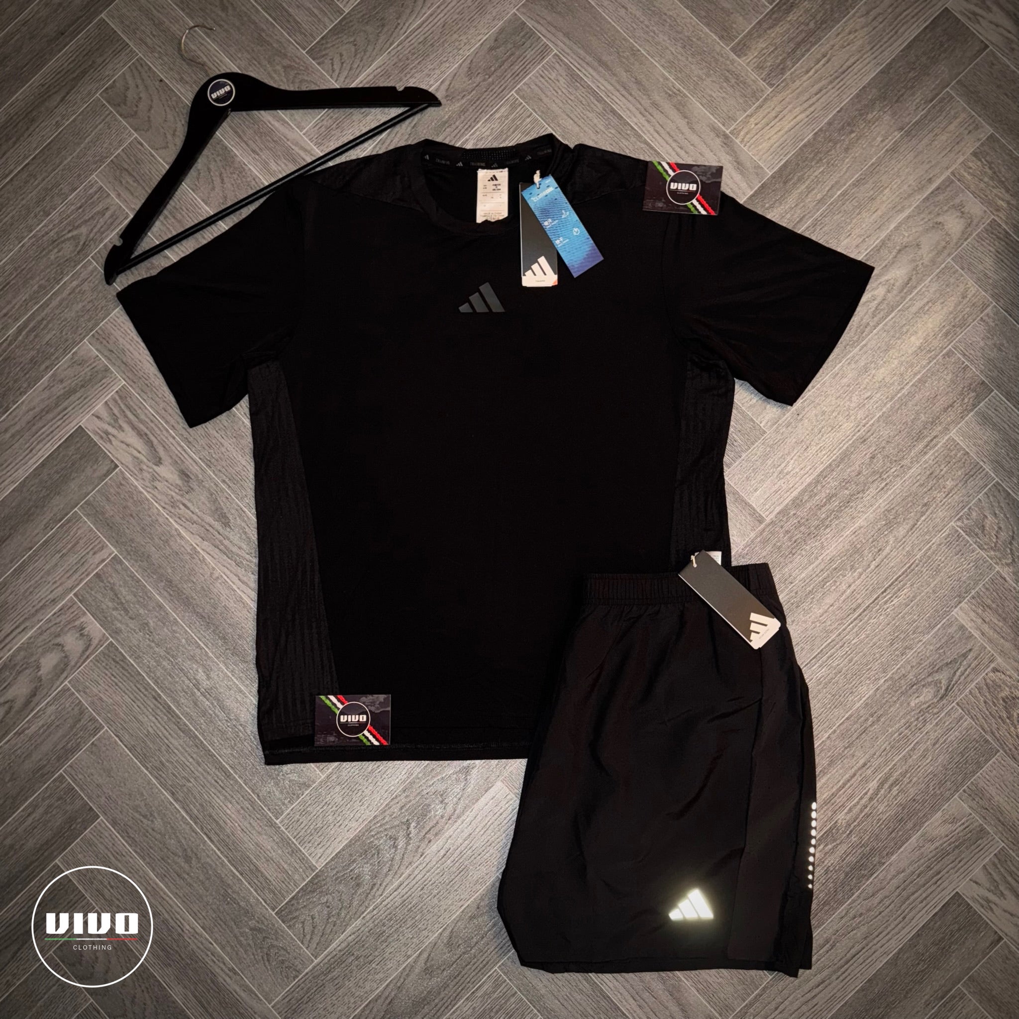 Black Adidas Designed for Training-Intensity Set